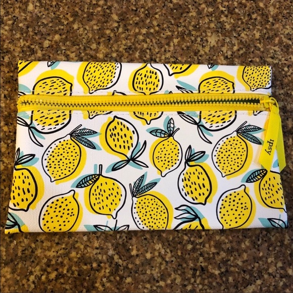ipsy Handbags - Lemons Galore Ipsy Front Zip Cosmetic Bag